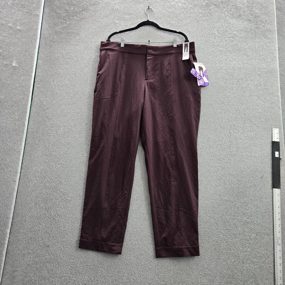 Mondetta Women Pants 14 Purple Dress Lined Tailored Moisture Wicking NWT
